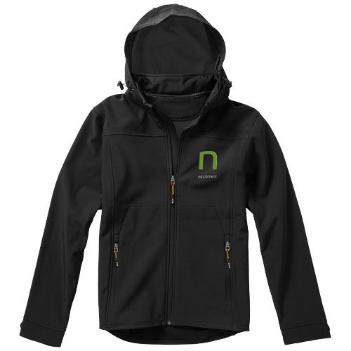 black Chaqueta softshell de hombre