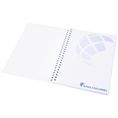white Libreta A5 con espiral y cubierta de PP