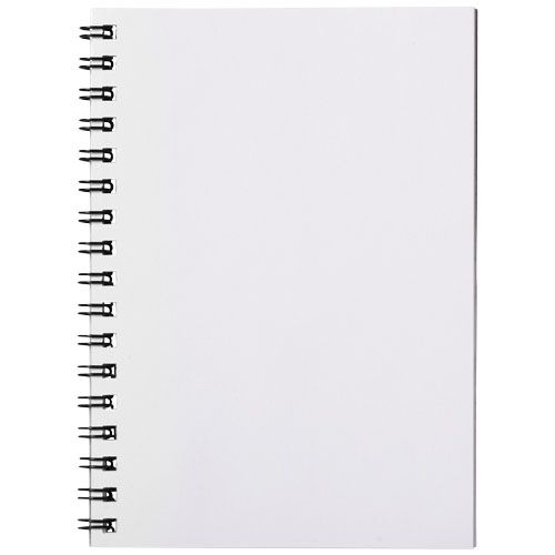 blanco/negro Lbreta A6 con espiral y cubierta de PP