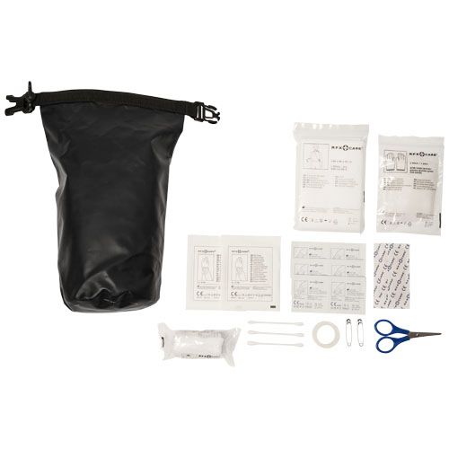 Bolsa impermeable con 30 elementos de primeros auxilios 