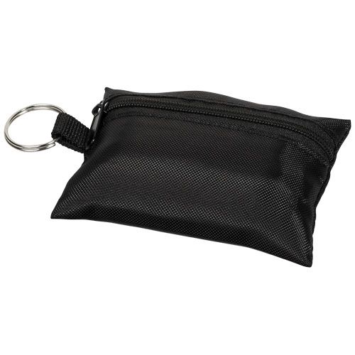 Funda con llavero con 16 elementos de primeros auxilios 