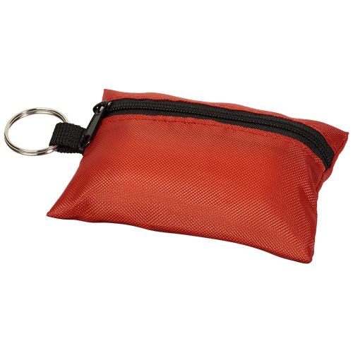 Funda con llavero con 16 elementos de primeros auxilios 