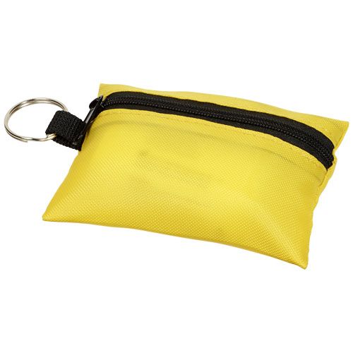 Funda con llavero con 16 elementos de primeros auxilios 