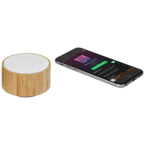 natural/blanco Altavoz Bluetooth® de bambú