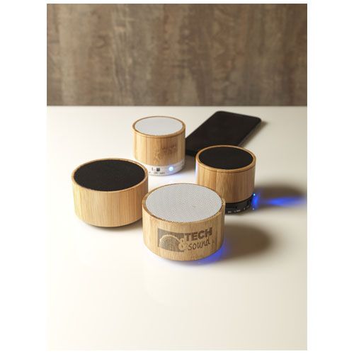 natural/blanco Altavoz Bluetooth® de bambú