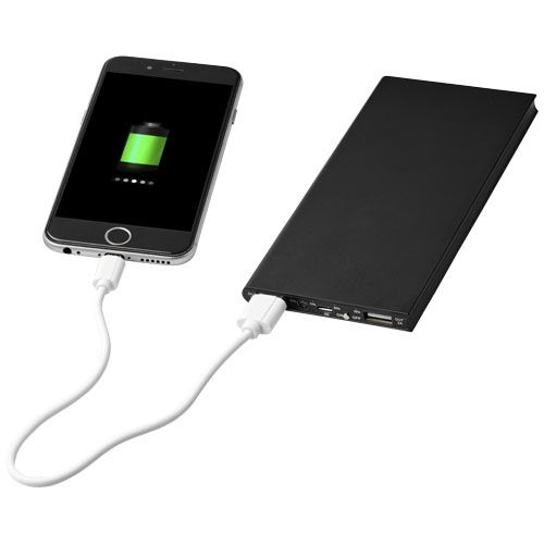 black Batería externa de aluminio de 8000 mAh