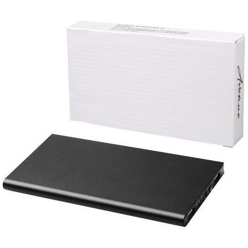 black Batería externa de aluminio de 8000 mAh