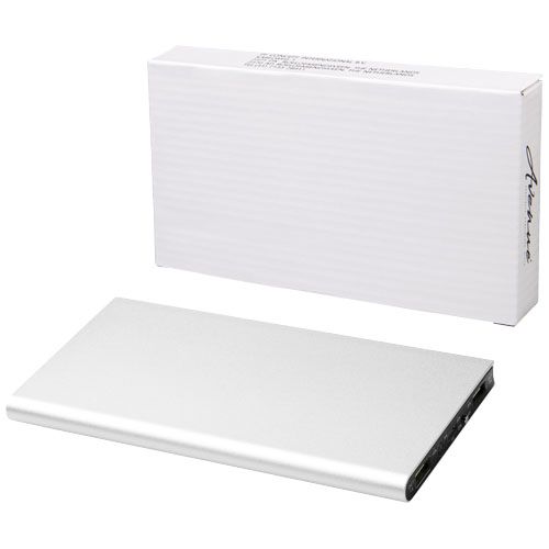 plateado Batería externa de aluminio de 8000 mAh