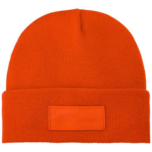 Gorro de lana con parche 