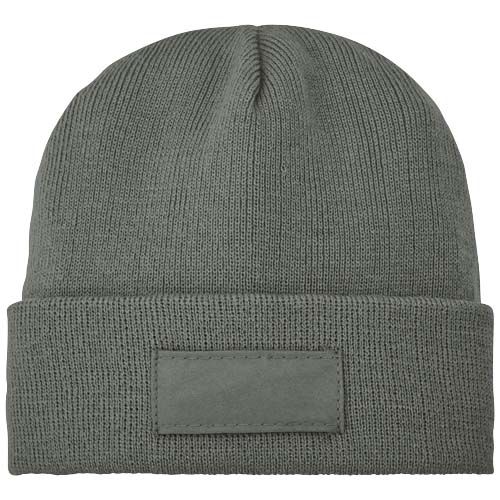 Gorro de lana con parche 