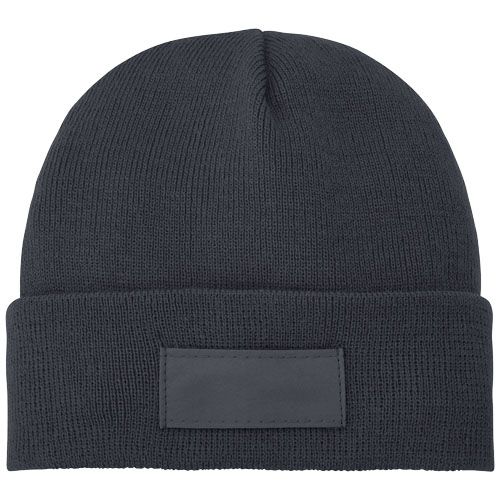 Gorro de lana con parche 