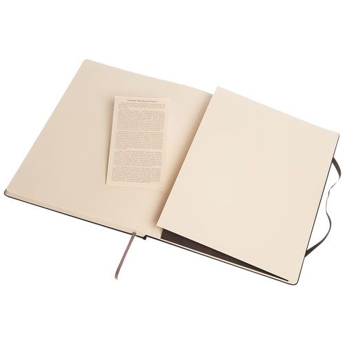 black Libreta de tapa dura XL rayada