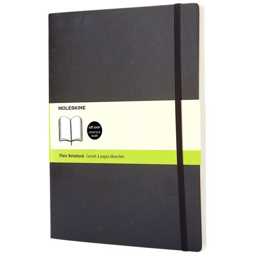 black Cuaderno Classic XL de tapa blanda - liso