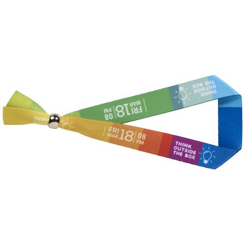 white Pulsera metálica multicolor festival