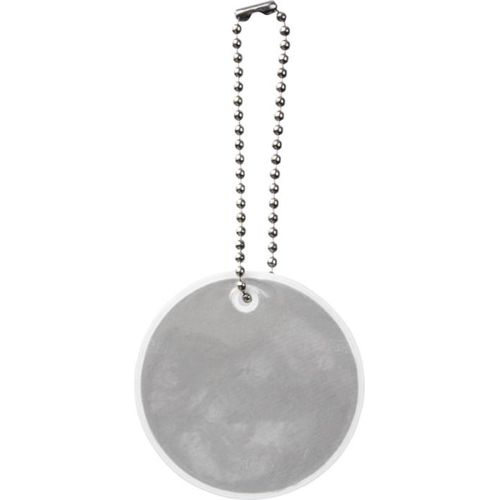 white Colgante de circulo pequeño de PVC reflectante H-12 RFX™