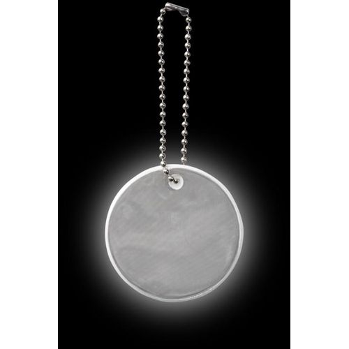white Colgante de circulo pequeño de PVC reflectante H-12 RFX™