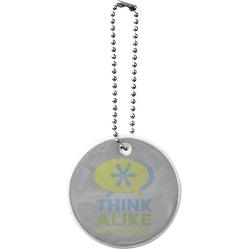 white Colgante de circulo pequeño de PVC reflectante H-12 RFX™