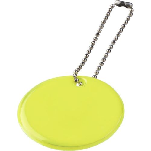 amarillo neón Colgante de circulo pequeño de PVC reflectante H-12 RFX™