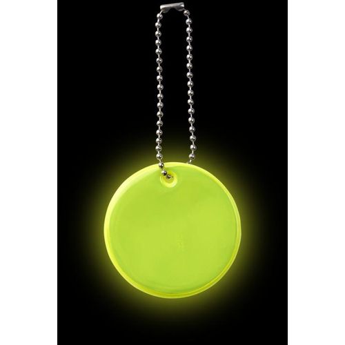 amarillo neón Colgante de circulo pequeño de PVC reflectante H-12 RFX™