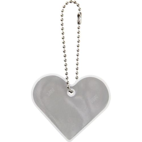white Colgante de corazón de PVC reflectante H-16 RFX™
