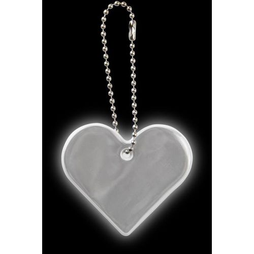white Colgante de corazón de PVC reflectante H-16 RFX™
