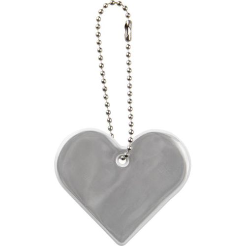 white Colgante de corazón de PVC reflectante H-16 RFX™