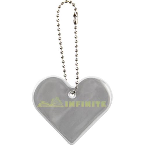 white Colgante de corazón de PVC reflectante H-16 RFX™