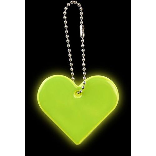 amarillo neón Colgante de corazón de PVC reflectante H-16 RFX™