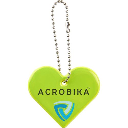 amarillo neón Colgante de corazón de PVC reflectante H-16 RFX™