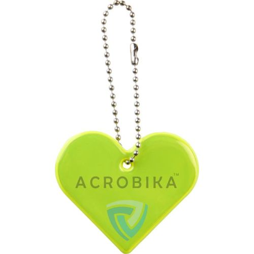 amarillo neón Colgante de corazón de PVC reflectante H-16 RFX™