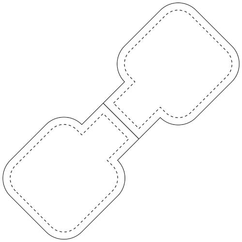 Imán cuadrado de PVC reflectante  M-10 RFX™