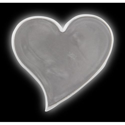 white Pegatina de corazón grande de PVC reflectante S-12 RFX™