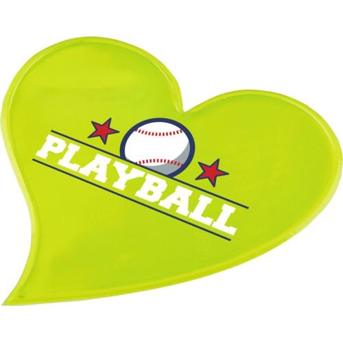 amarillo neón Pegatina de corazón grande de PVC reflectante S-12 RFX™