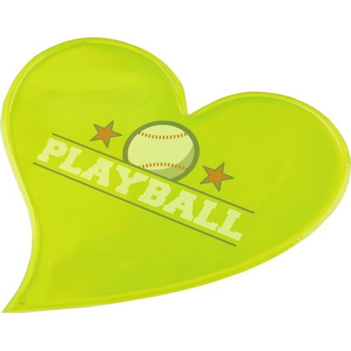 amarillo neón Pegatina de corazón grande de PVC reflectante S-12 RFX™