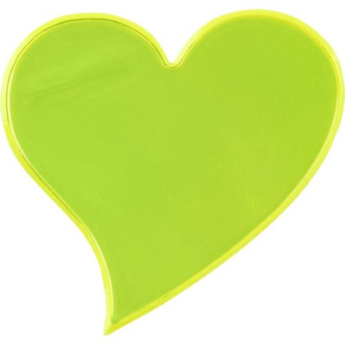amarillo neón Pegatina de corazón grande de PVC reflectante S-12 RFX™