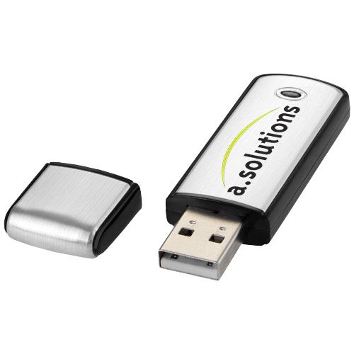 plateado Memoria USB cuadrada