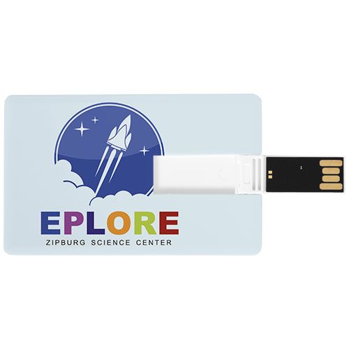 white Memoria USB tarjeta de crédito