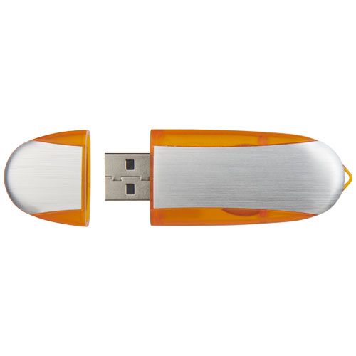 16 gb/plateado Memoria USB ovalada