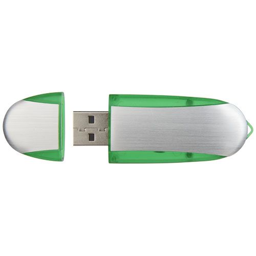 8 gb/plateado Memoria USB ovalada