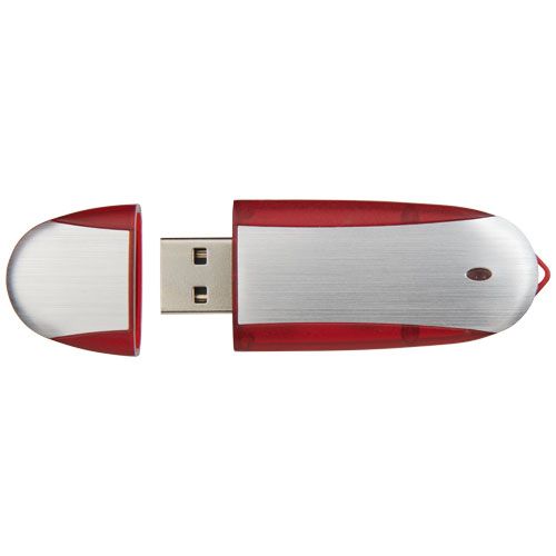 4 gb/plateado Memoria USB ovalada