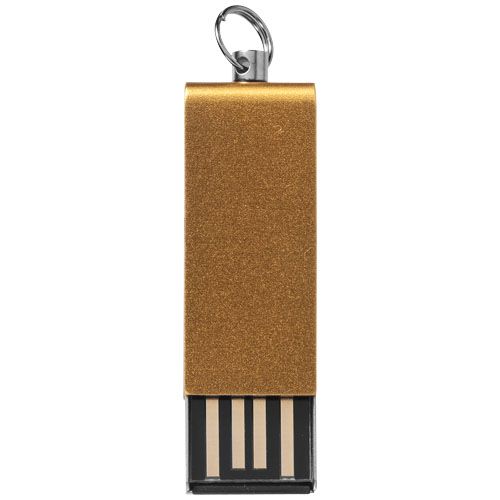 dorado Memoria USB mini rotate de aluminio
