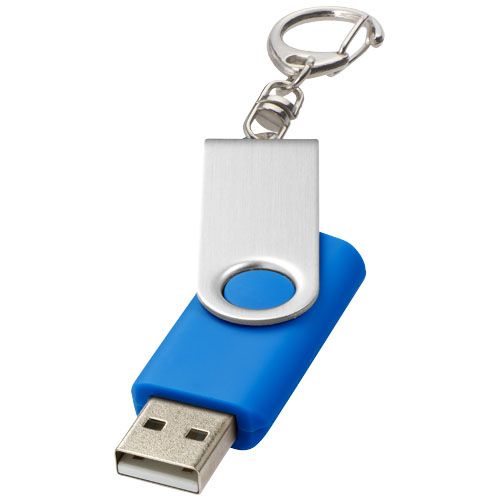 azul medio Memoria USB con llavero