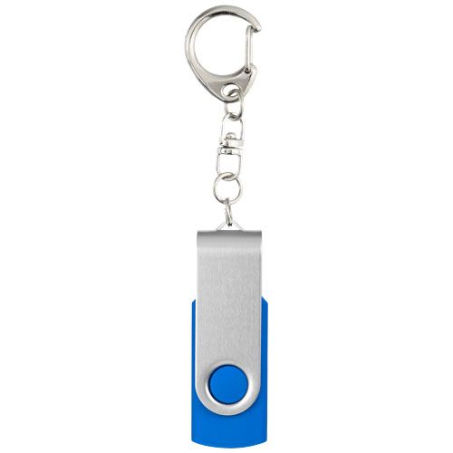 azul medio Memoria USB con llavero
