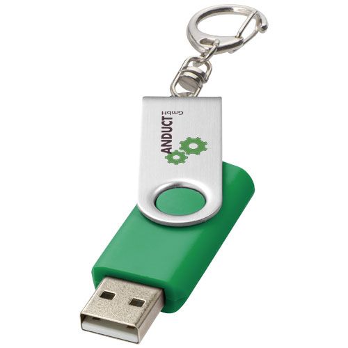 green Memoria USB con llavero
