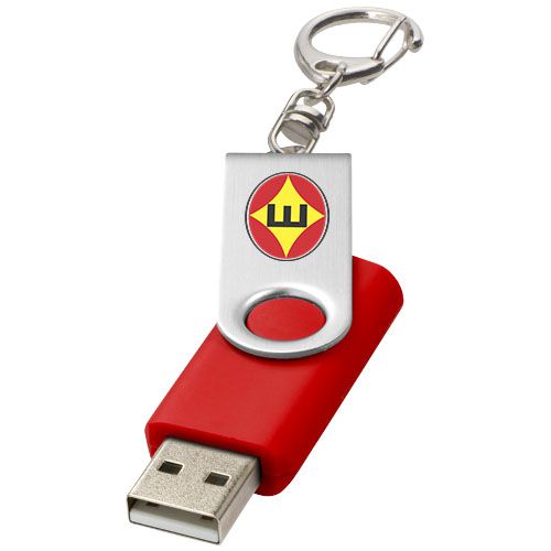 rojo medio Memoria USB con llavero