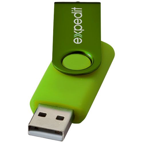 verde lima Memoria USB metálica Rotate