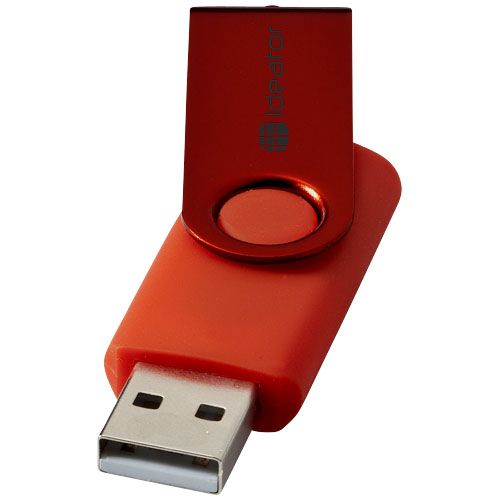 rojo oscuro Memoria USB metálica Rotate