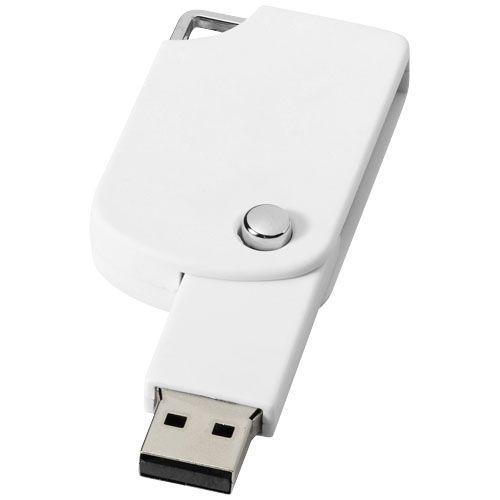 white Memoria USB cuadrada