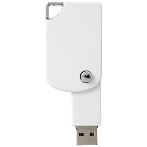 white Memoria USB cuadrada