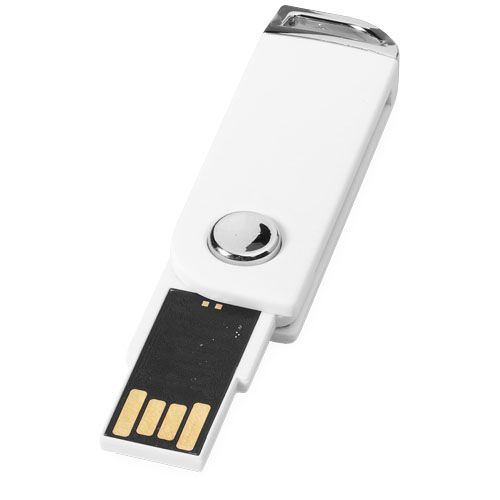 white Memoria USB rectangular Swivel